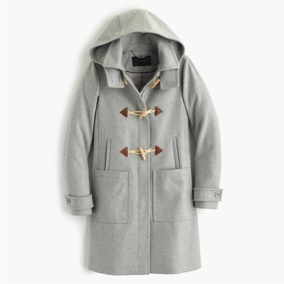 J. Crew Women's Wool Blend Melton Toggle Coat Jacket in Grey - Picture 2 of 8